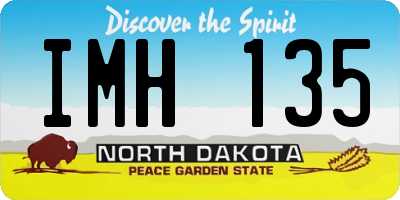 ND license plate IMH135