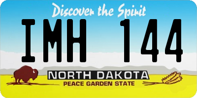 ND license plate IMH144