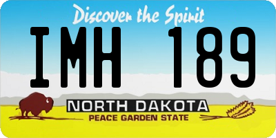 ND license plate IMH189