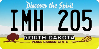 ND license plate IMH205