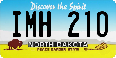 ND license plate IMH210