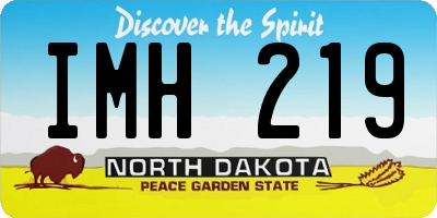 ND license plate IMH219