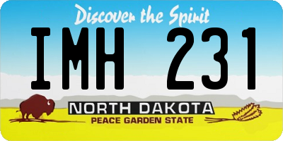 ND license plate IMH231