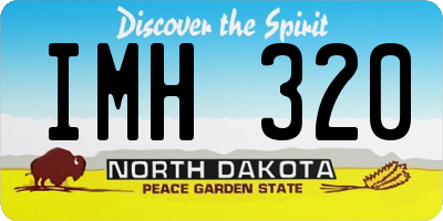 ND license plate IMH320