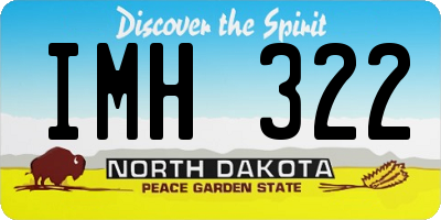 ND license plate IMH322