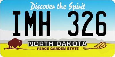 ND license plate IMH326
