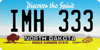 ND license plate IMH333