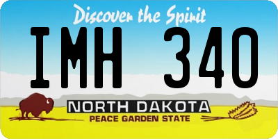 ND license plate IMH340