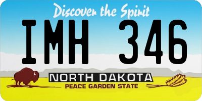 ND license plate IMH346