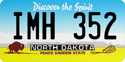 ND license plate IMH352