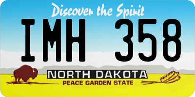 ND license plate IMH358