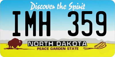 ND license plate IMH359