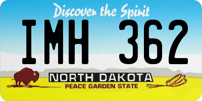 ND license plate IMH362