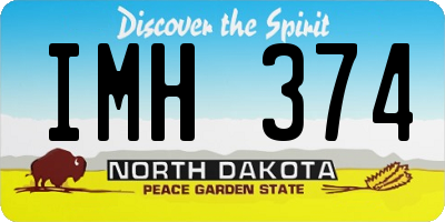 ND license plate IMH374