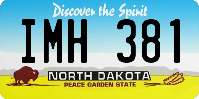 ND license plate IMH381