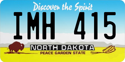 ND license plate IMH415