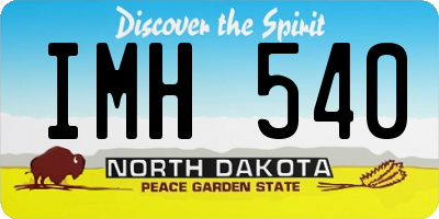 ND license plate IMH540
