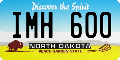 ND license plate IMH600