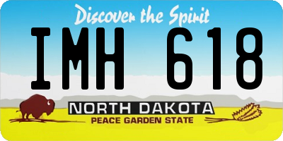 ND license plate IMH618