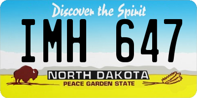 ND license plate IMH647