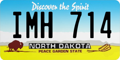 ND license plate IMH714