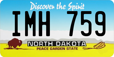 ND license plate IMH759