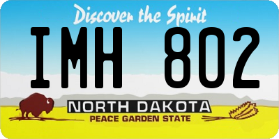 ND license plate IMH802
