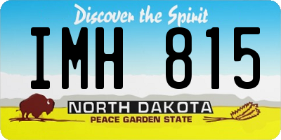 ND license plate IMH815