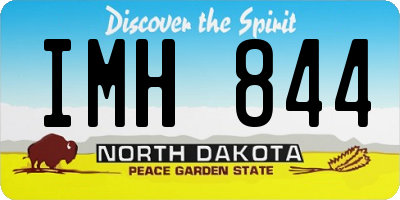 ND license plate IMH844