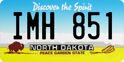 ND license plate IMH851