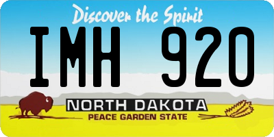 ND license plate IMH920