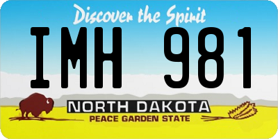 ND license plate IMH981