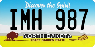 ND license plate IMH987