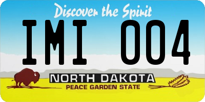ND license plate IMI004