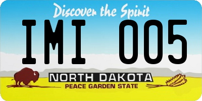 ND license plate IMI005