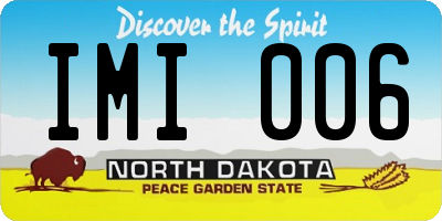 ND license plate IMI006