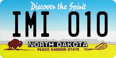 ND license plate IMI010