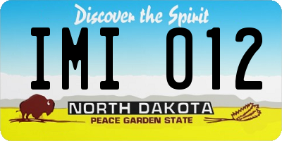 ND license plate IMI012