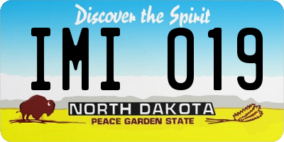 ND license plate IMI019