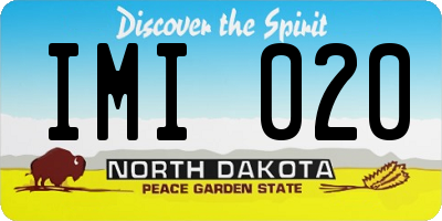 ND license plate IMI020