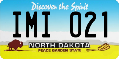 ND license plate IMI021