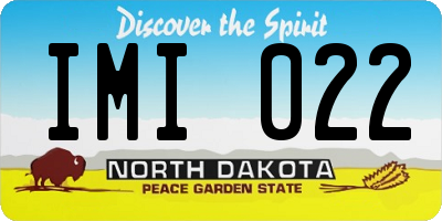 ND license plate IMI022
