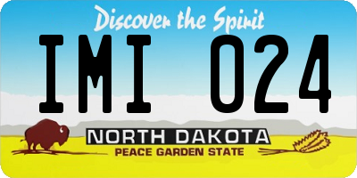 ND license plate IMI024
