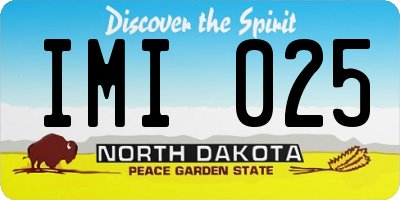 ND license plate IMI025