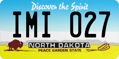 ND license plate IMI027