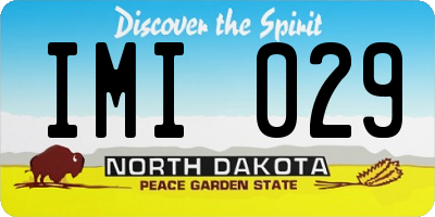 ND license plate IMI029
