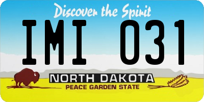ND license plate IMI031