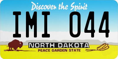 ND license plate IMI044