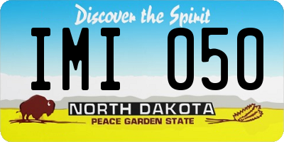 ND license plate IMI050