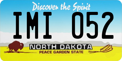 ND license plate IMI052